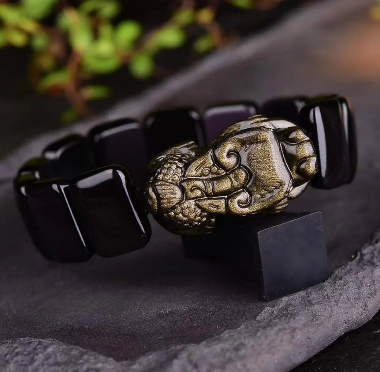 Obsidian Pi Xiu Bracelet for Protection and Prosperity xuyuan