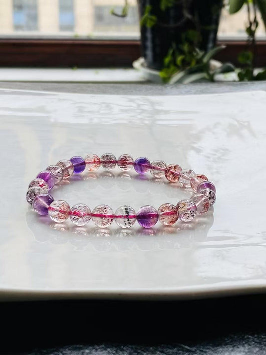 Premium Natural Color Super Seven Bracelet 8mm 14g xiaoya