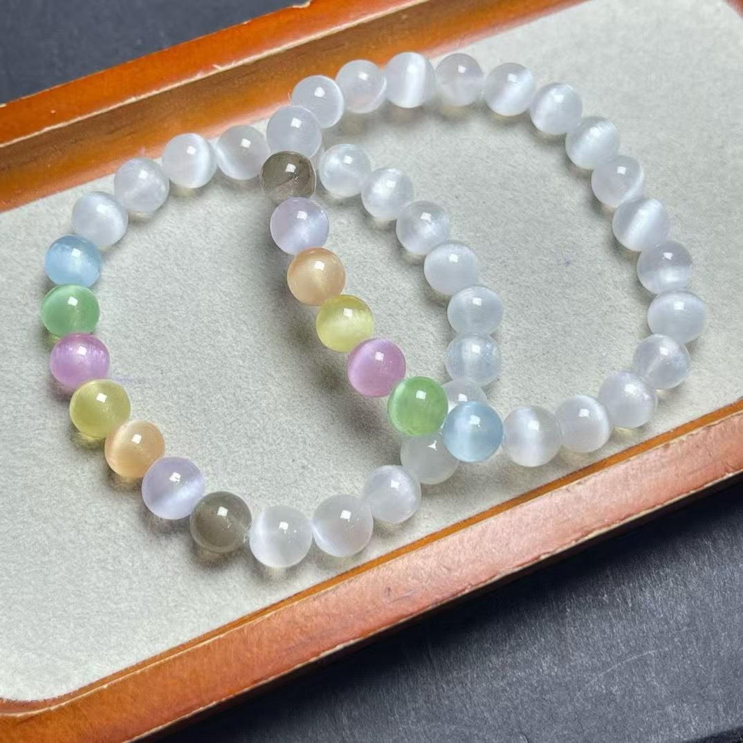 Single-Loop Colored Gypsum Bracelets for Stylish Appeal Crystal energy boutique