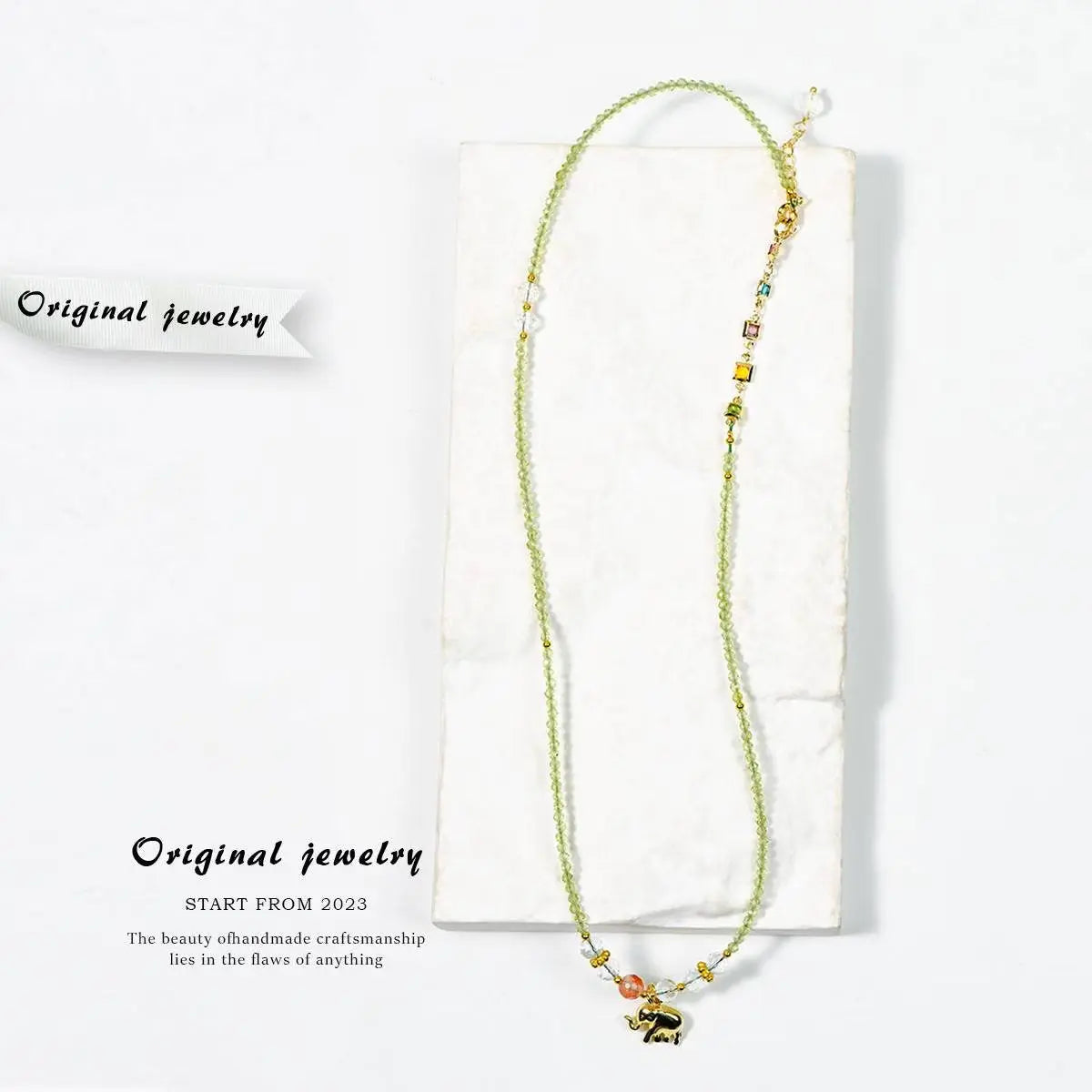 Design Olivine Face Bracelet Necklace Collarbone Chain SHINECRYS Arts and Crafts