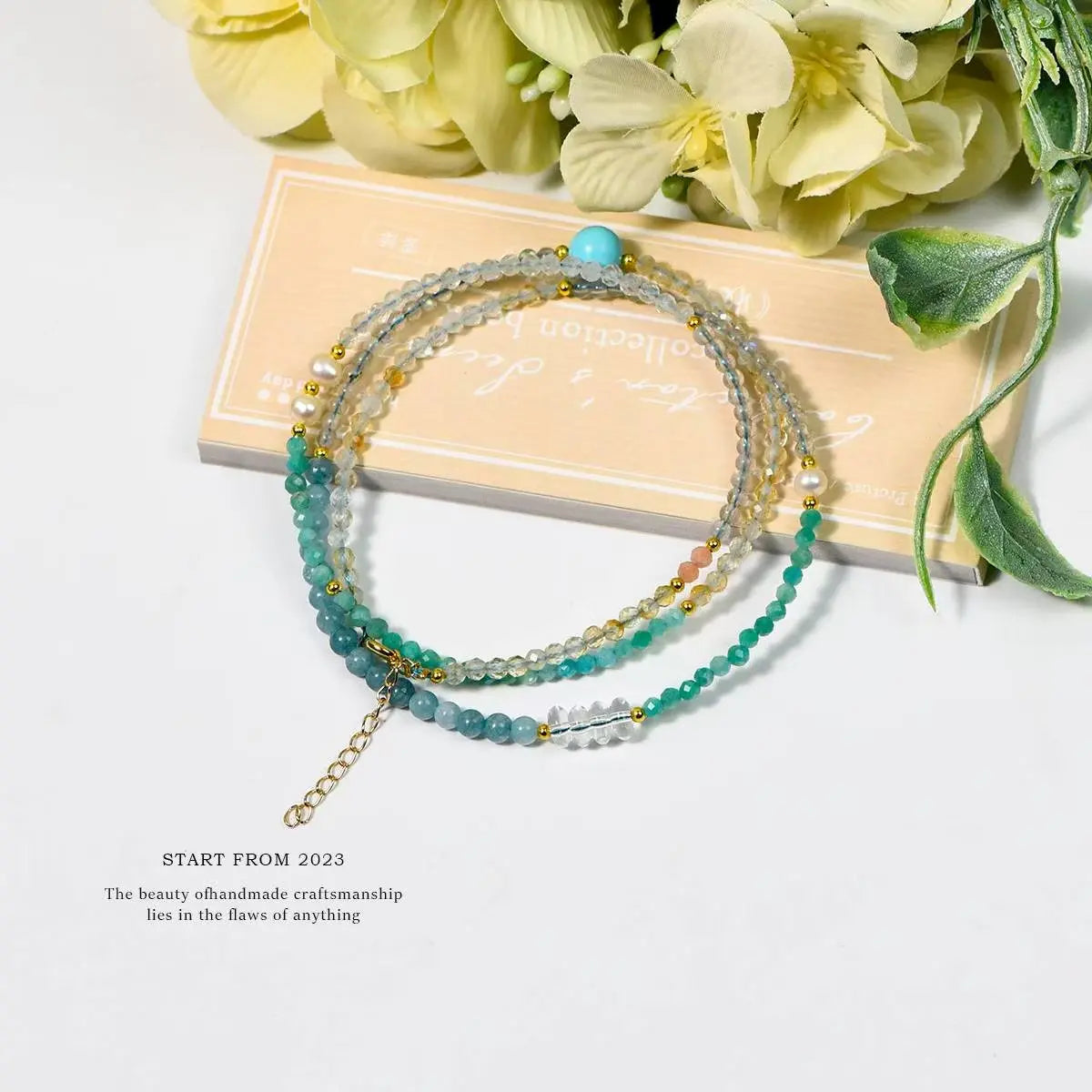 Design Ocean Wind Tianhe Stone Sea Blue Treasure Necklace SHINECRYS Arts and Crafts