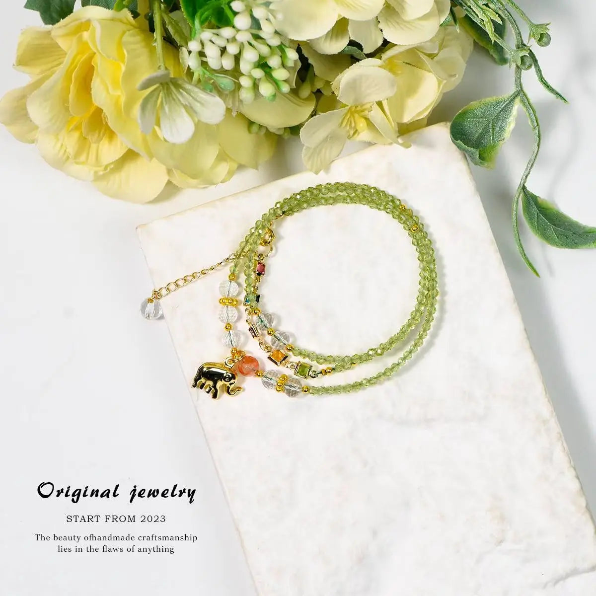 Design Olivine Face Bracelet Necklace Collarbone Chain SHINECRYS Arts and Crafts