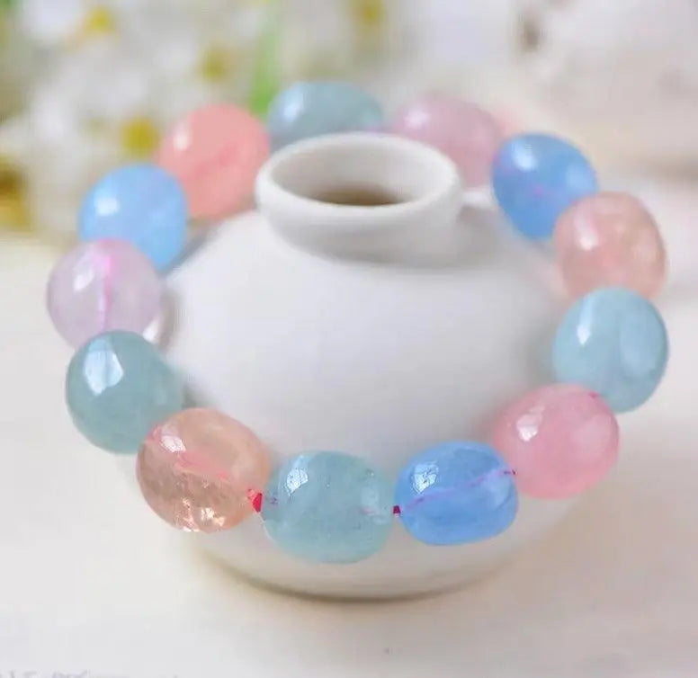 Multicolor Morganite Single Strand Bracelet for Elegant Style xuyuan