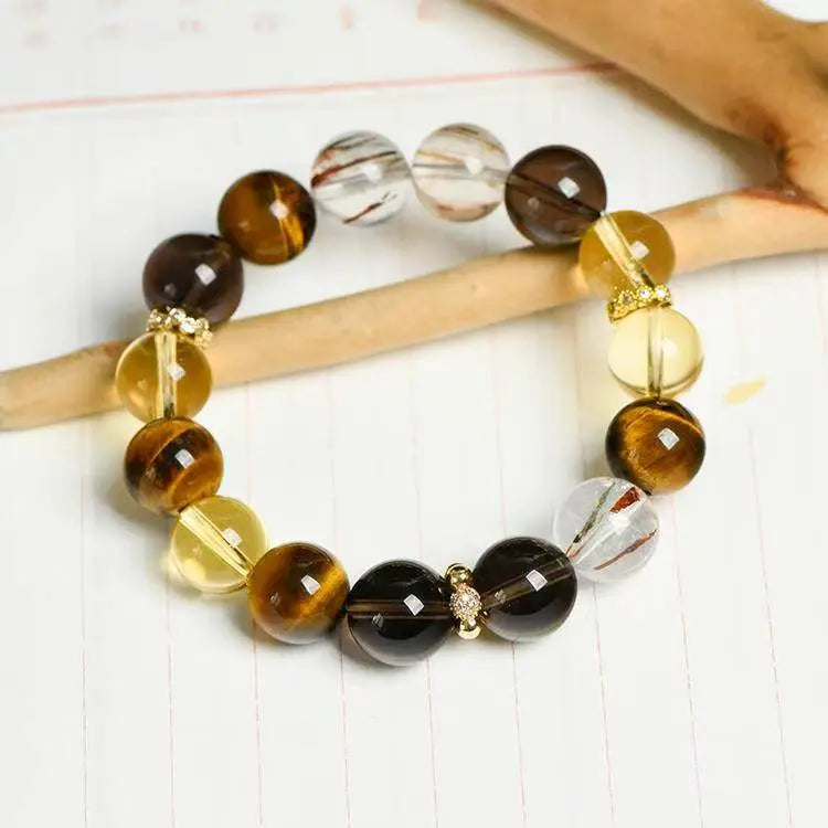 Black Gold Super Fortune Bracelet for Abundance Success Crystal Country Arts and Crafts
