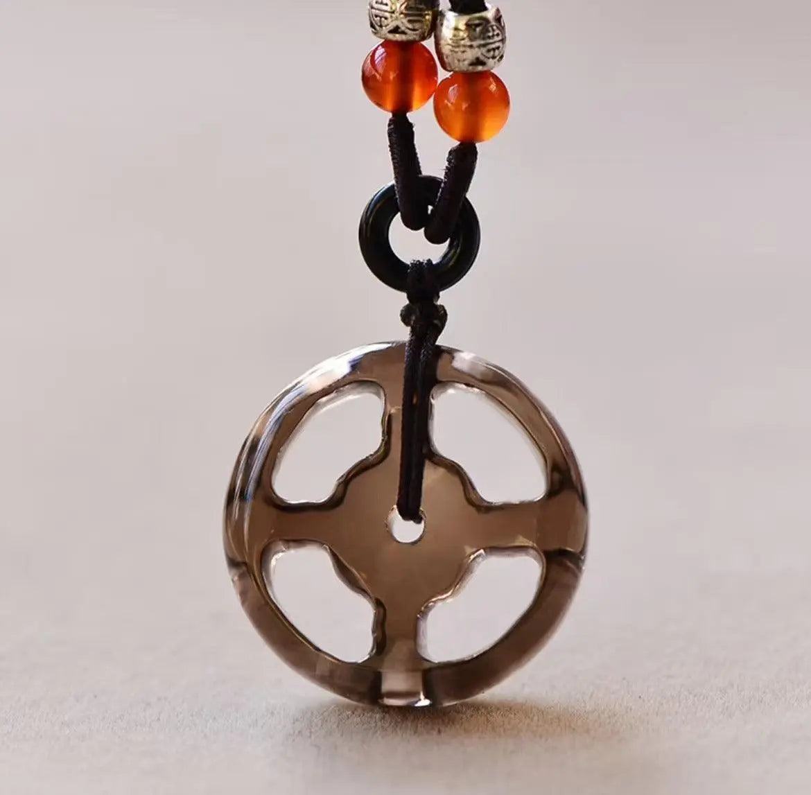 Natural Tea Crystal Pendant - Unique Smoky Quartz Jewelry xuyuan