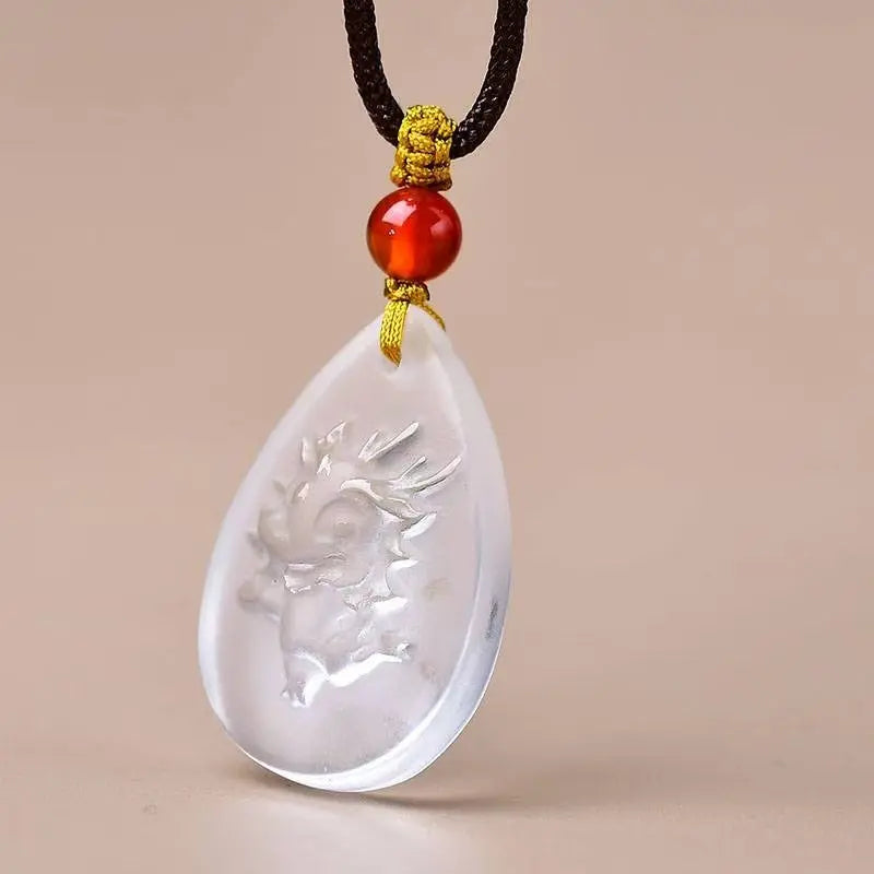 Design Natural White Crystal Chinese Zodiac Cute Pendant SHINECRYS Arts and Crafts