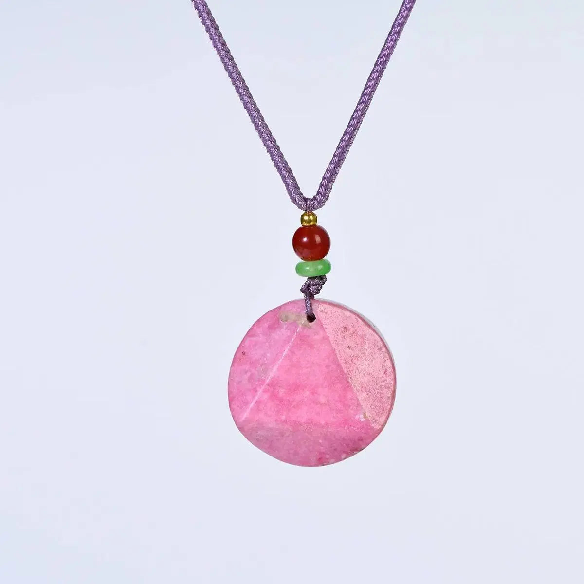 Rosestone Pendant in Soft Pink Hues for Elegant Style SHINECRYS Arts and Crafts
