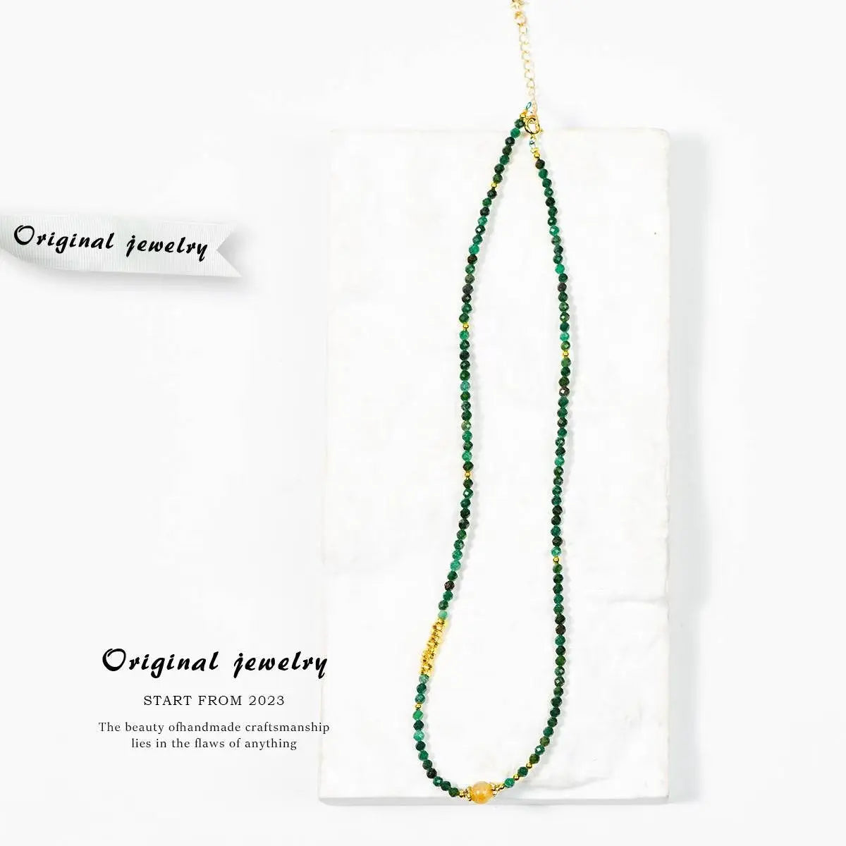 Design Topaz Faceted Necklace Collarbone Chain Elegance SHINECRYS Arts and Crafts