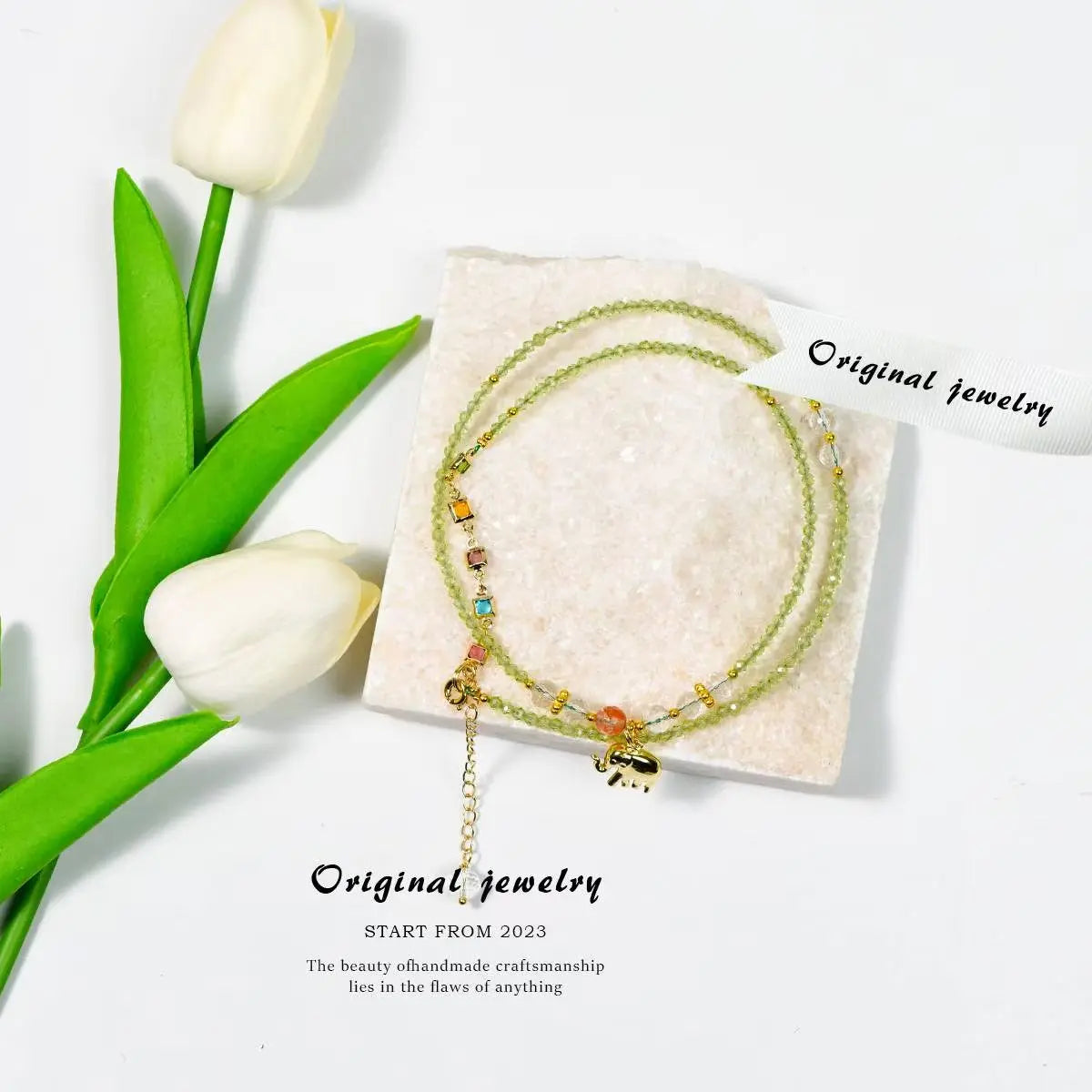 Design Olivine Face Bracelet Necklace Collarbone Chain SHINECRYS Arts and Crafts