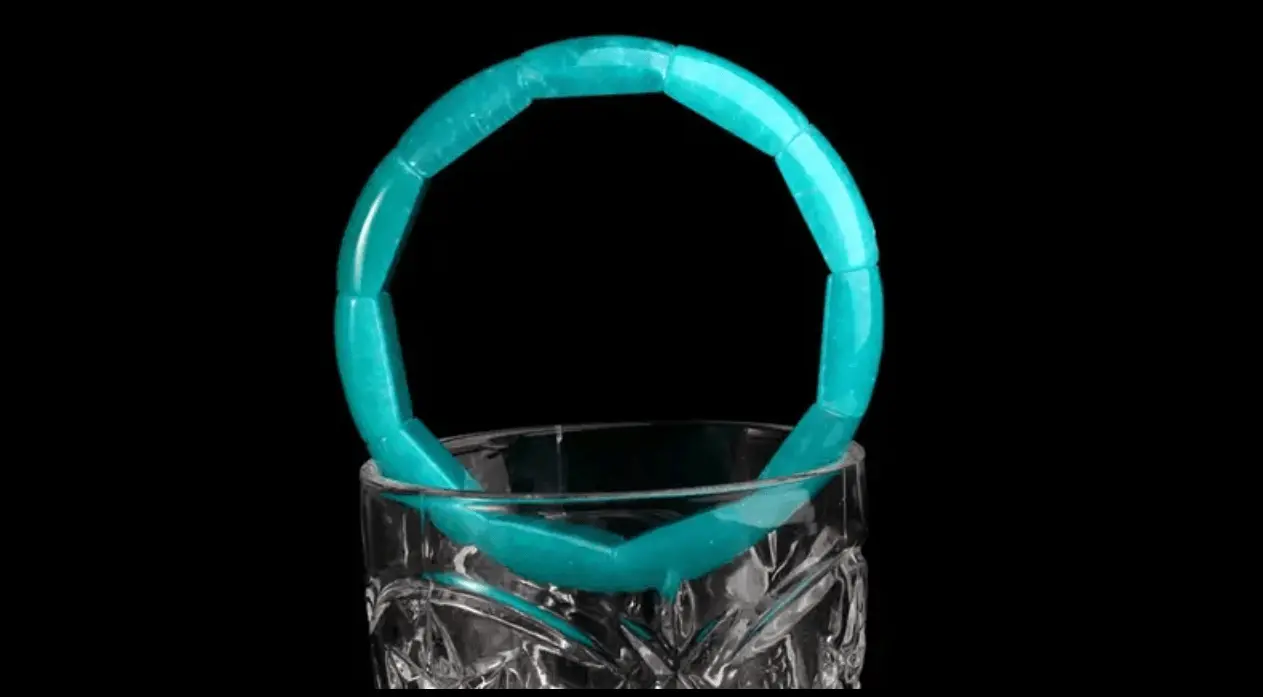 Elegant Rectangular Bangle Bracelet in Natural Amazonite xuyuan