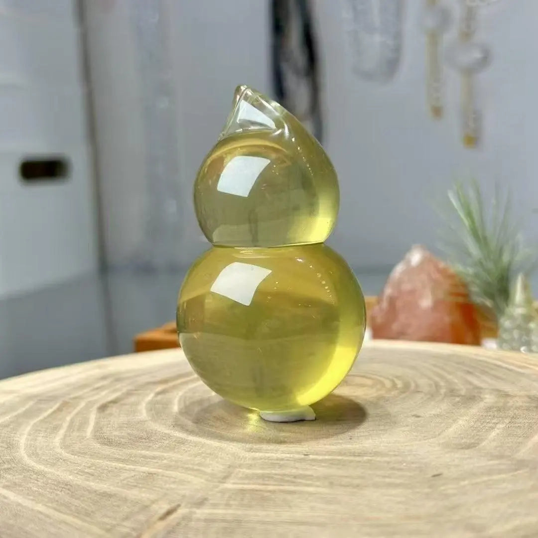 Natural Citrine Gourd Decorative Yellow Crystal Accent SHENGAI Arts and Crafts
