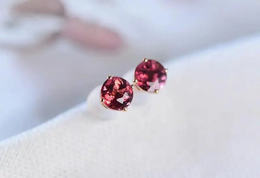 Vibrant 18k Tourmaline Gemstone Earrings Elegant Gifts xuyuan