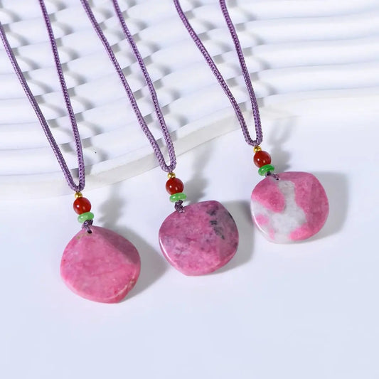 Rosestone Pendant in Soft Pink Hues for Elegant Style SHINECRYS Arts and Crafts