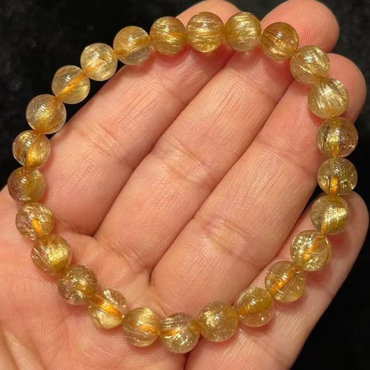 Natural Titanium Crystal Blonde Crystal Bracelet for Energy jingfeixibi