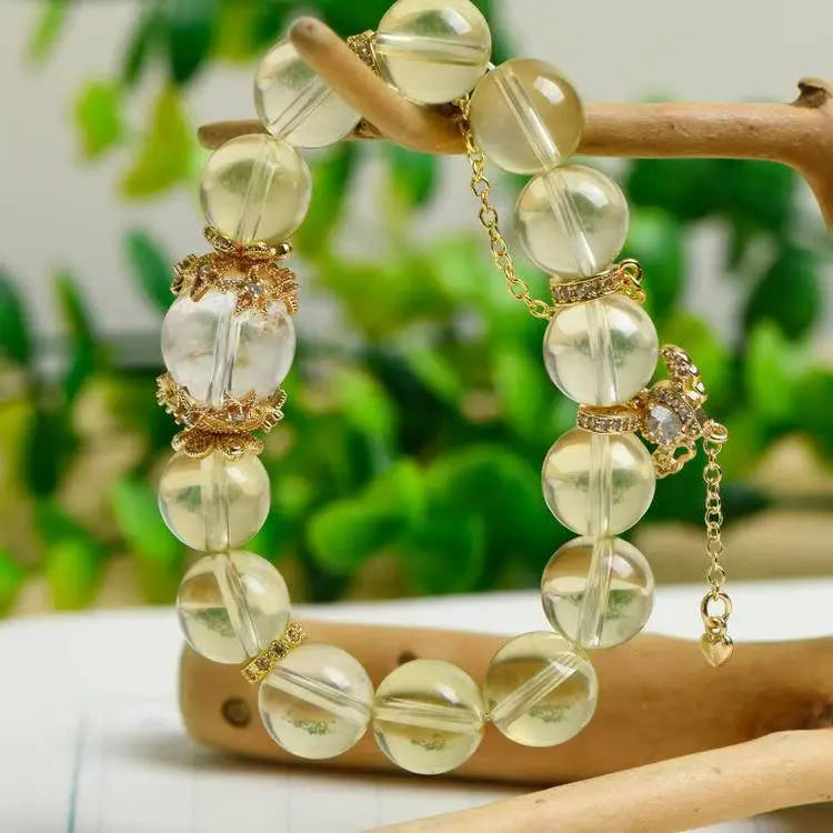 Natural Citrine Bracelet for Elegance and Healing Energy Crystal Country Arts and Crafts