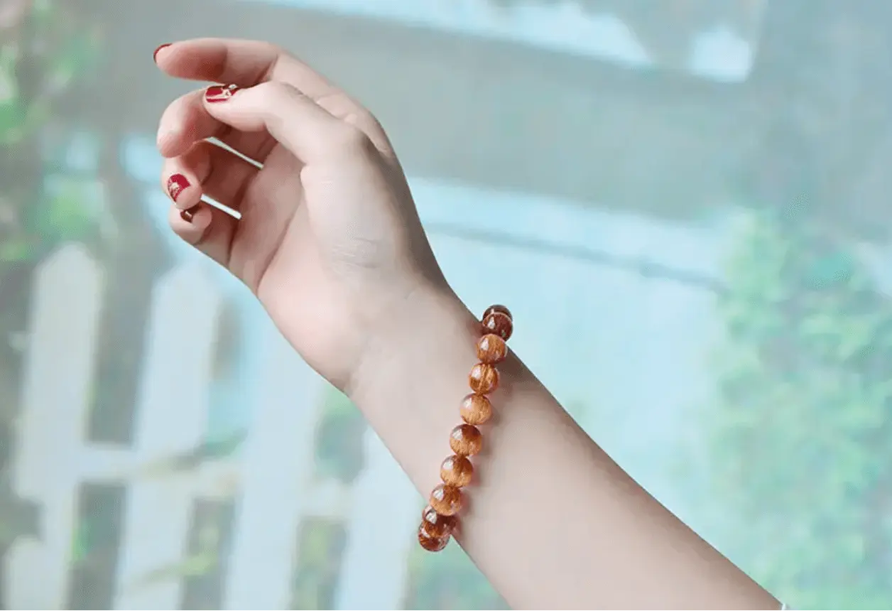 Natural Cat's Eye Copper Rutilated Quartz Bracelet Elegance xuyuan