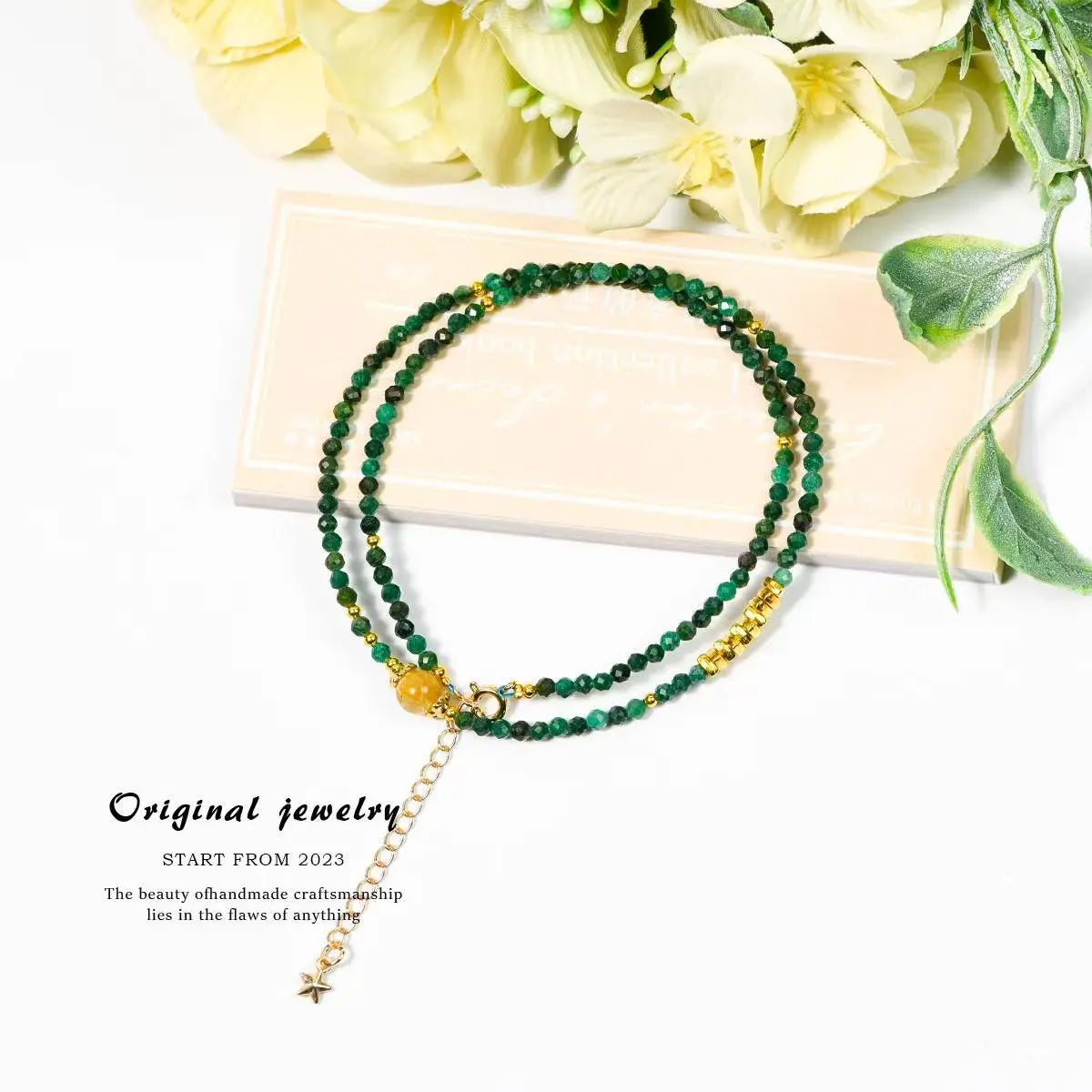 Design Topaz Faceted Necklace Collarbone Chain Elegance SHINECRYS Arts and Crafts