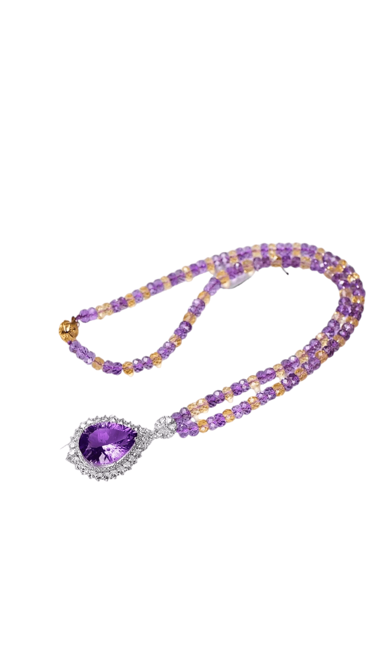 Natural Amethyst Faceted Pendant 925 Silver Inlaid Amethyst xuyuan Arts and Crafts