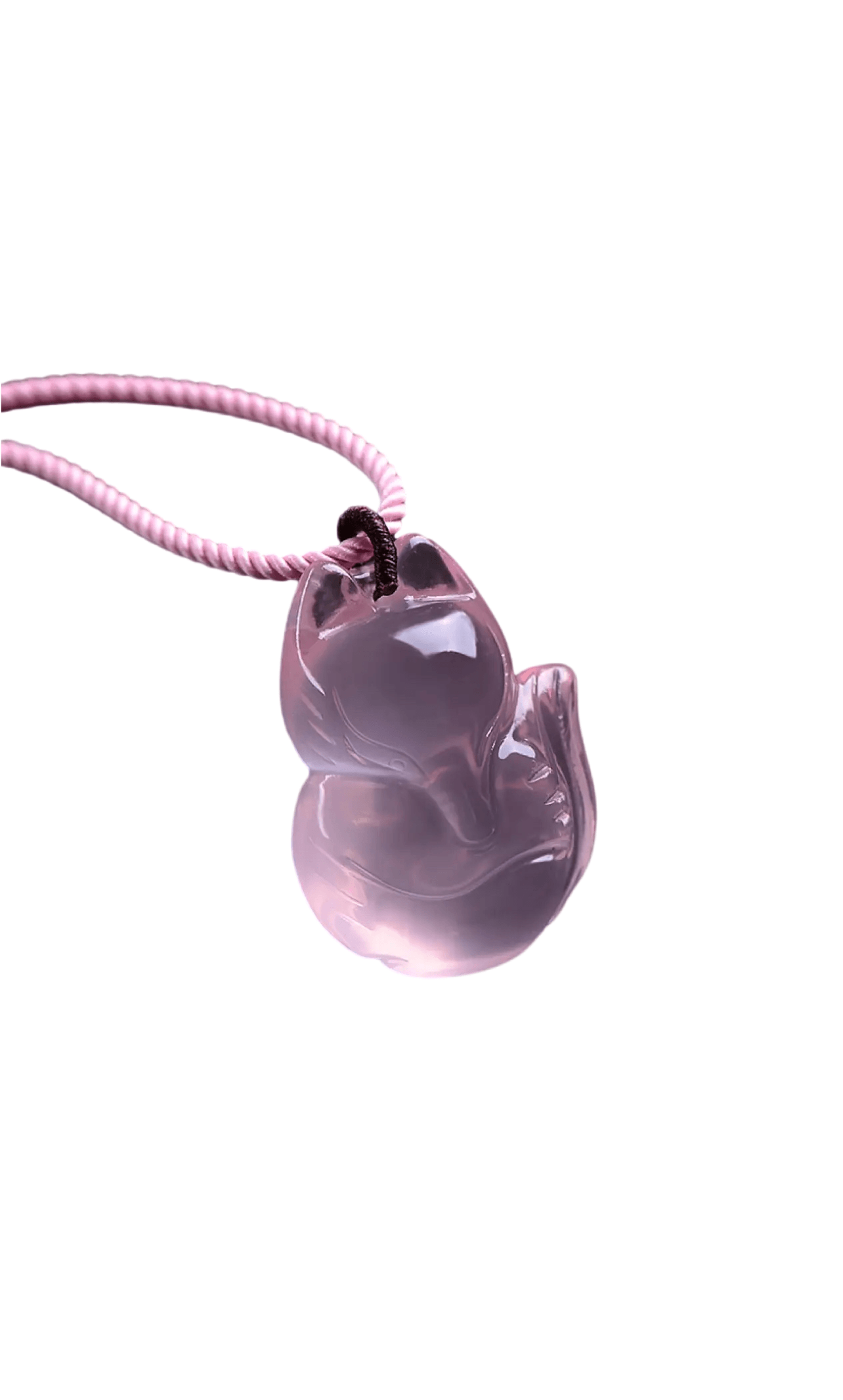 Pink Horse Pink Fox Crystal Double-Sided Pendant Necklace xuyuan Arts and Crafts