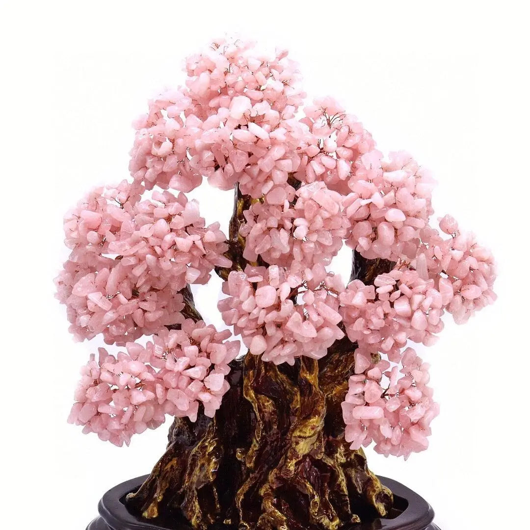 Pink Crystal Not Old Pine Money Tree for Prosperity shuijingchuanqi Arts and Crafts