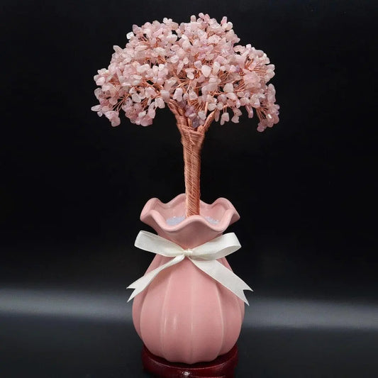 Natural Powder Crystal Cash Tree Ornament for Prosperity shuijingchuanqi Arts and Crafts