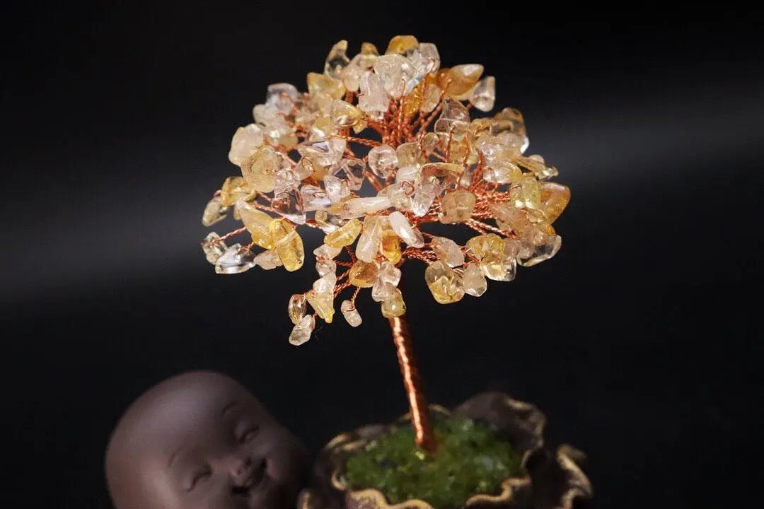 Natural Brazilian Citrine Zen Charm Ornaments for Prosperity shuijingchuanqi Arts and Crafts