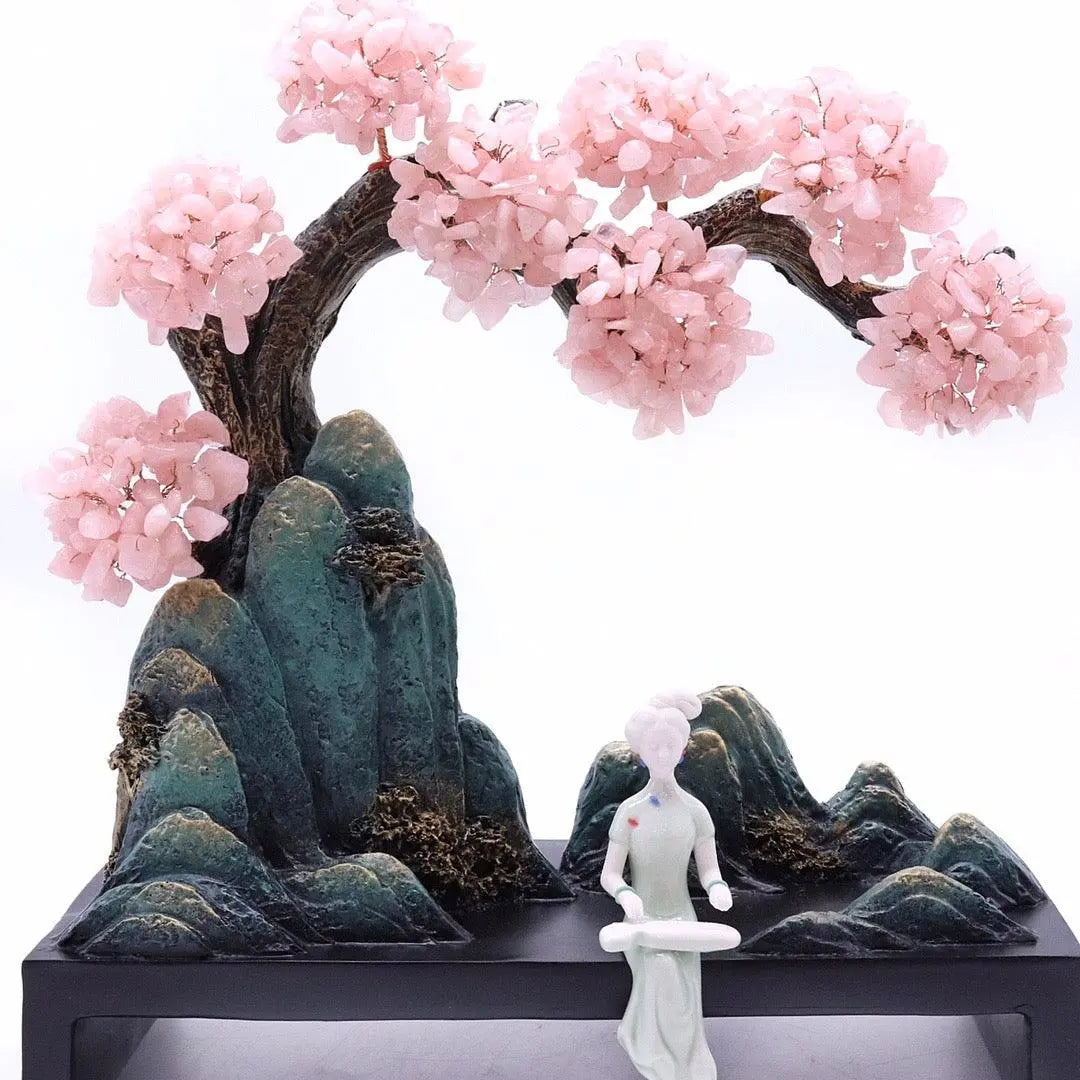 Pink Crystal Welcome Pine Ladies Adornment for Home Decor shuijingchuanqi Arts and Crafts