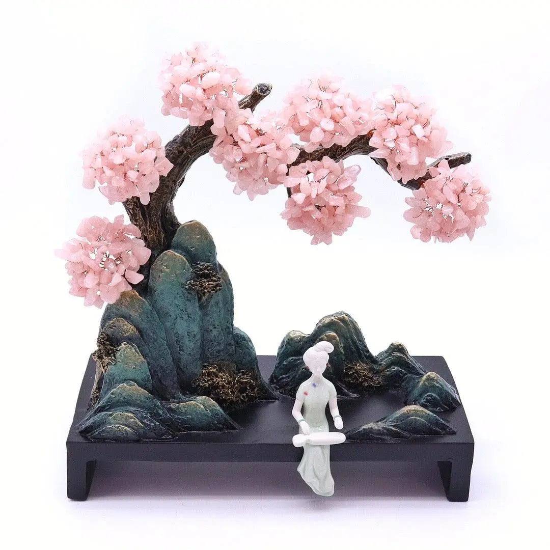 Pink Crystal Welcome Pine Ladies Adornment for Home Decor shuijingchuanqi Arts and Crafts