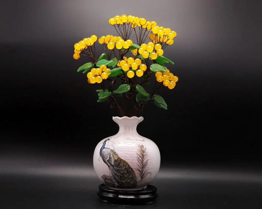 The Yellow Fruit Is Full Of Cash Decorative Centerpiece shuijingchuanqi Arts and Crafts