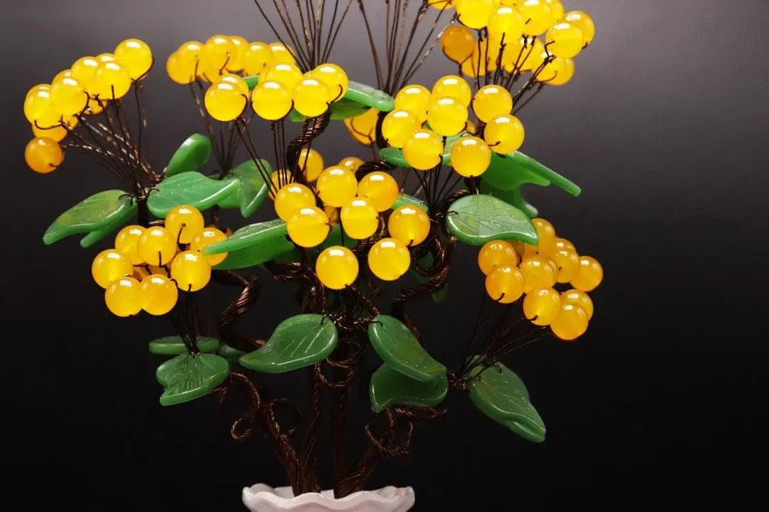 The Yellow Fruit Is Full Of Cash Decorative Centerpiece shuijingchuanqi Arts and Crafts