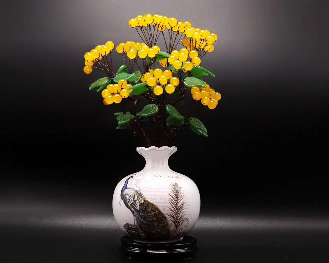 The Yellow Fruit Is Full Of Cash Decorative Centerpiece shuijingchuanqi Arts and Crafts