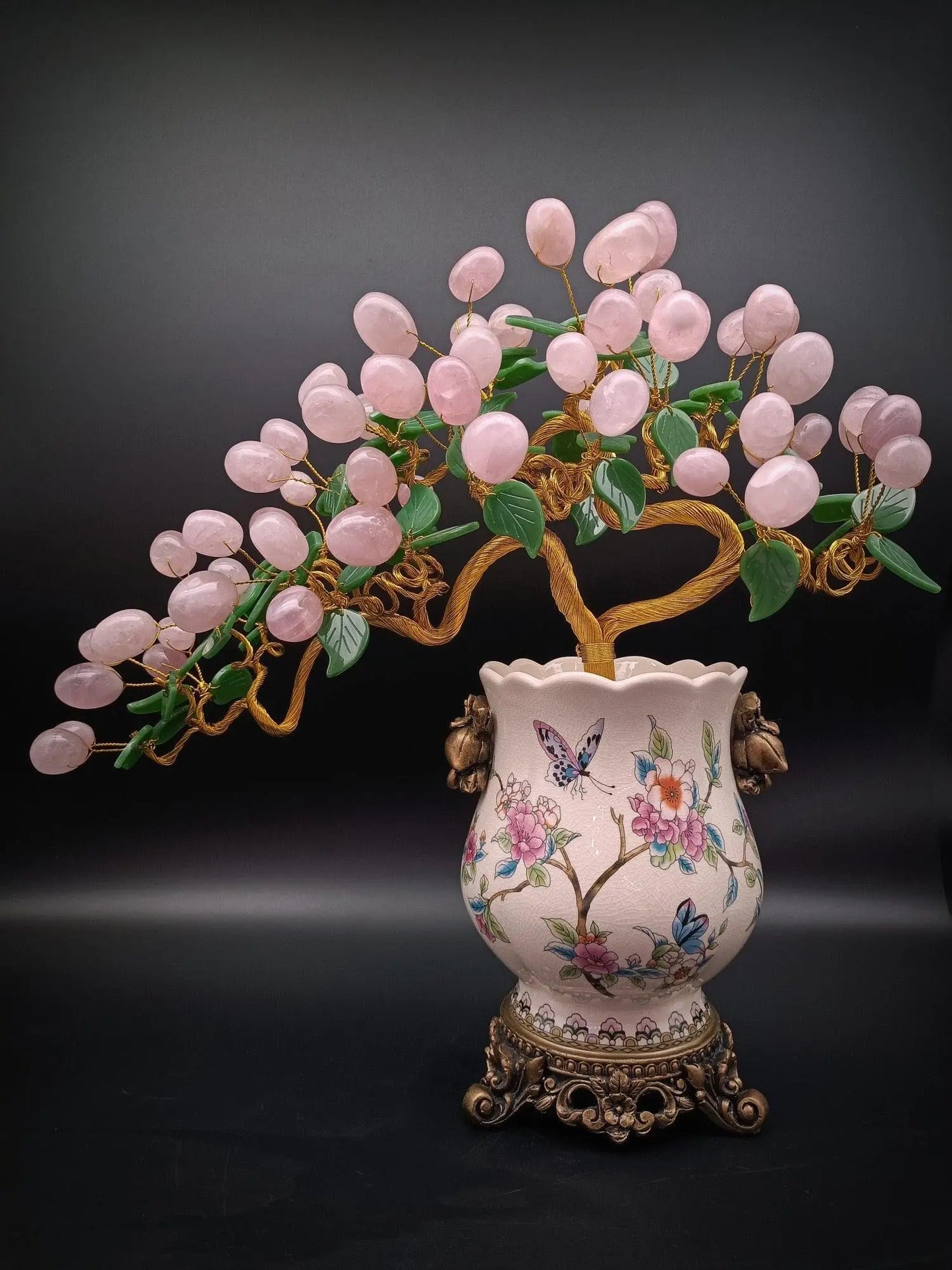 Natural Powder Crystal Large Particle Welcome Pine Fortune Tree shuijingchuanqi Arts and Crafts