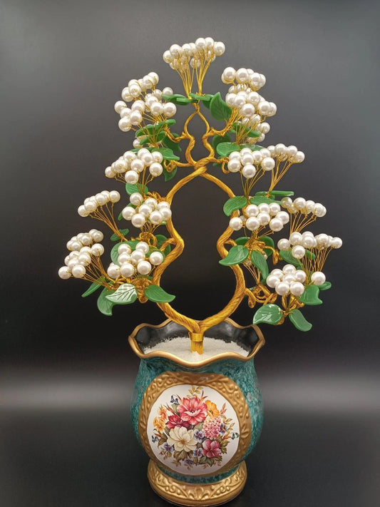 Yellow Fruit Welcome Pine Cash Tree Decoration Centerpiece shuijingchuanqi Arts and Crafts