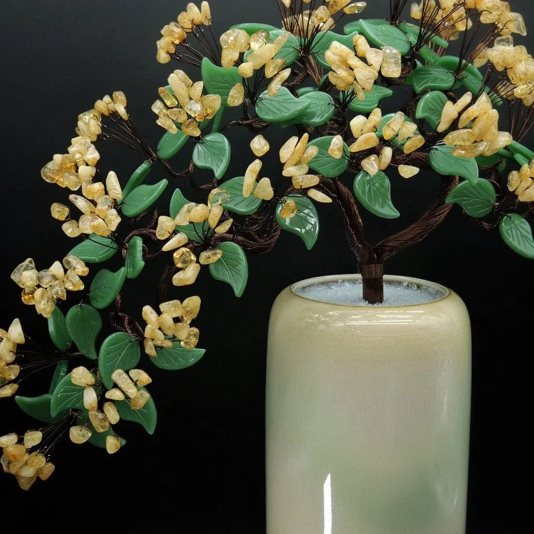 Natural Topaz Fortune Tree for Prosperity and Abundance shuijingchuanqi Arts and Crafts