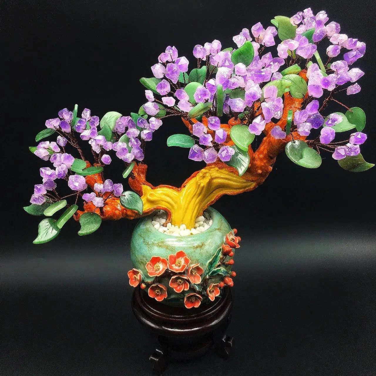 Natural Mineral Topaz Fruitful Welcome Pine Decoration shuijingchuanqi Arts and Crafts