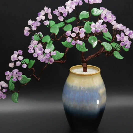 Natural Raw Amethyst Welcome Pine Crystal Tree Decor shuijingchuanqi Arts and Crafts