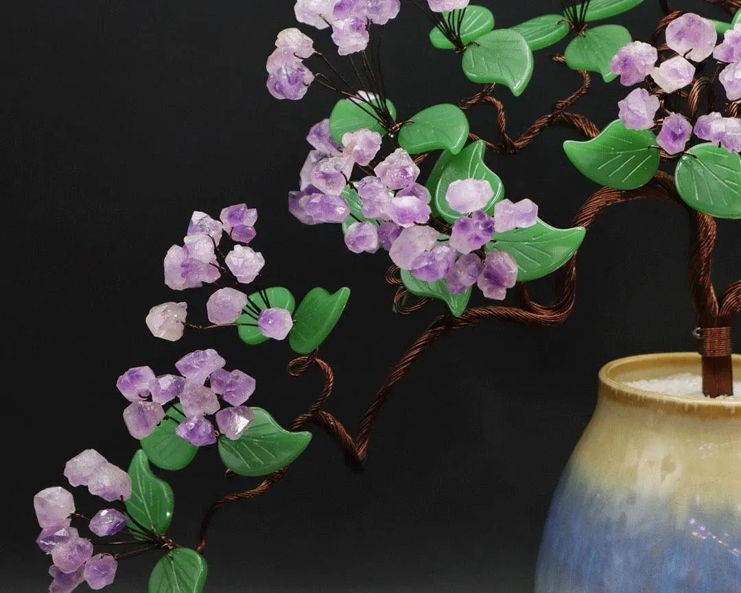 Natural Raw Amethyst Welcome Pine Crystal Tree Decor shuijingchuanqi Arts and Crafts
