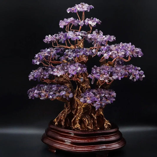 Natural Amethyst Not Old Pine Money Tree for Prosperity shuijingchuanqi Arts and Crafts
