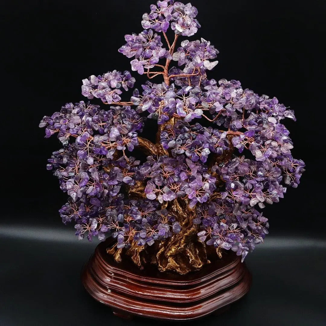 Natural Amethyst Not Old Pine Money Tree for Prosperity shuijingchuanqi Arts and Crafts