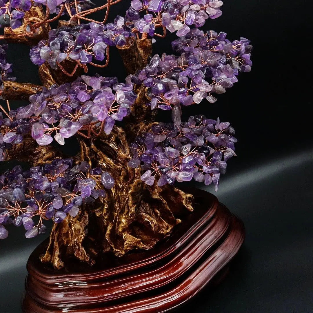Natural Amethyst Not Old Pine Money Tree for Prosperity shuijingchuanqi Arts and Crafts