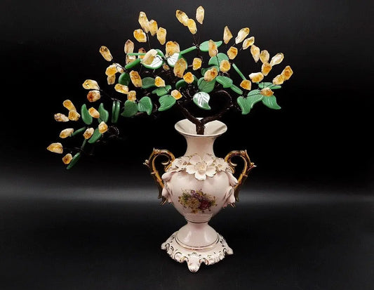 Natural Mineral Topaz Welcome Pine Decoration Ornament shuijingchuanqi Arts and Crafts