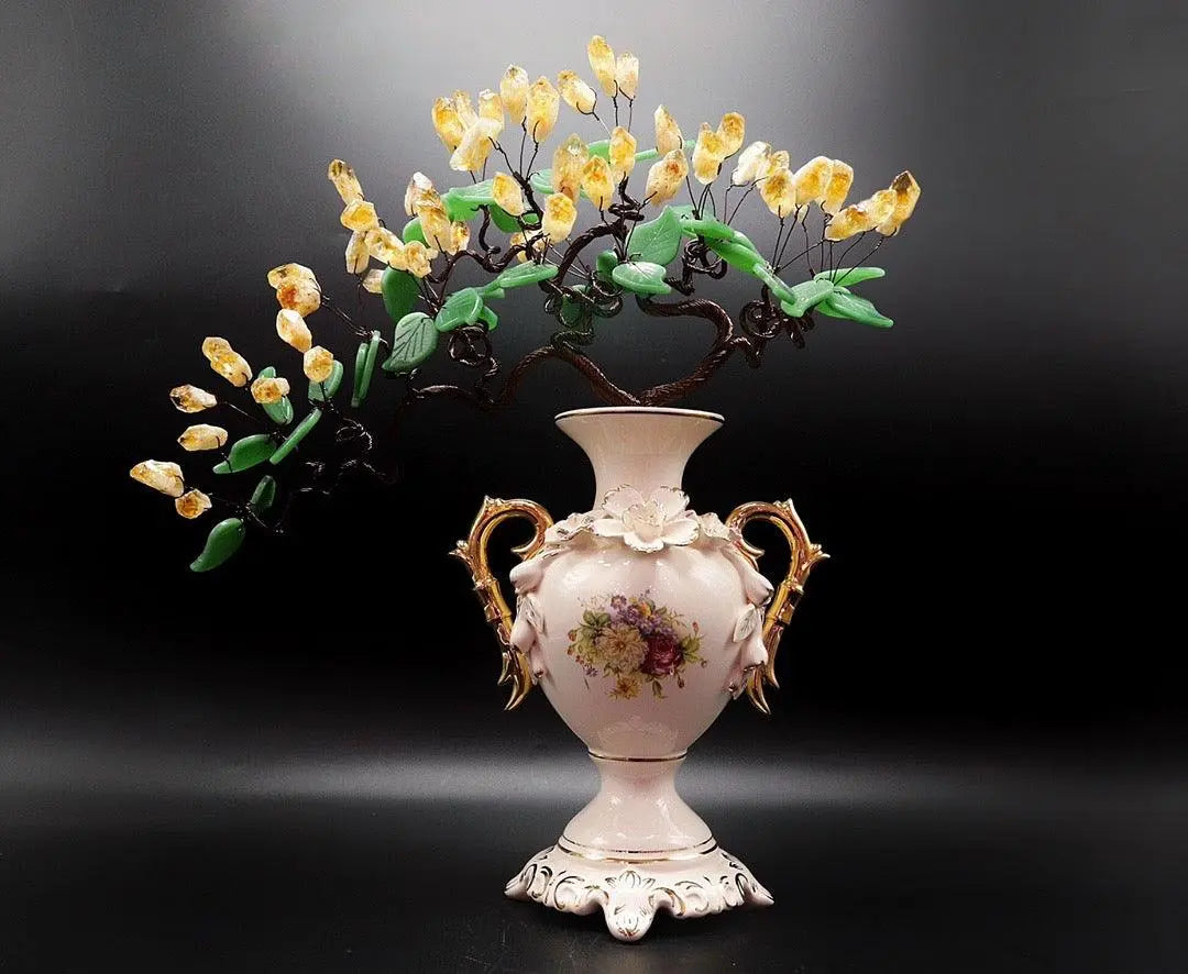 Natural Mineral Topaz Welcome Pine Decoration Ornament shuijingchuanqi Arts and Crafts