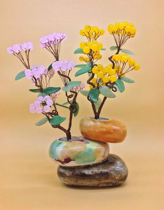 Backgammon Concentric Tree Decorative Home Accent Piece shuijingchuanqi Arts and Crafts