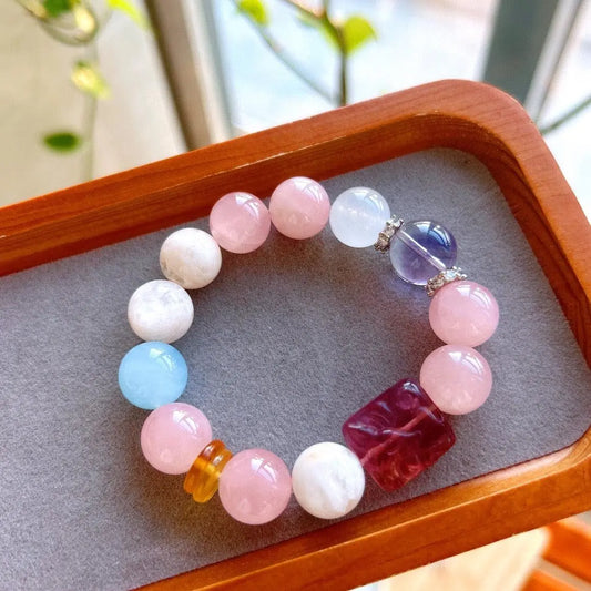 Natural Multitreasure Bracelet - Unique Natural Stone Design jingshiji Arts and Crafts