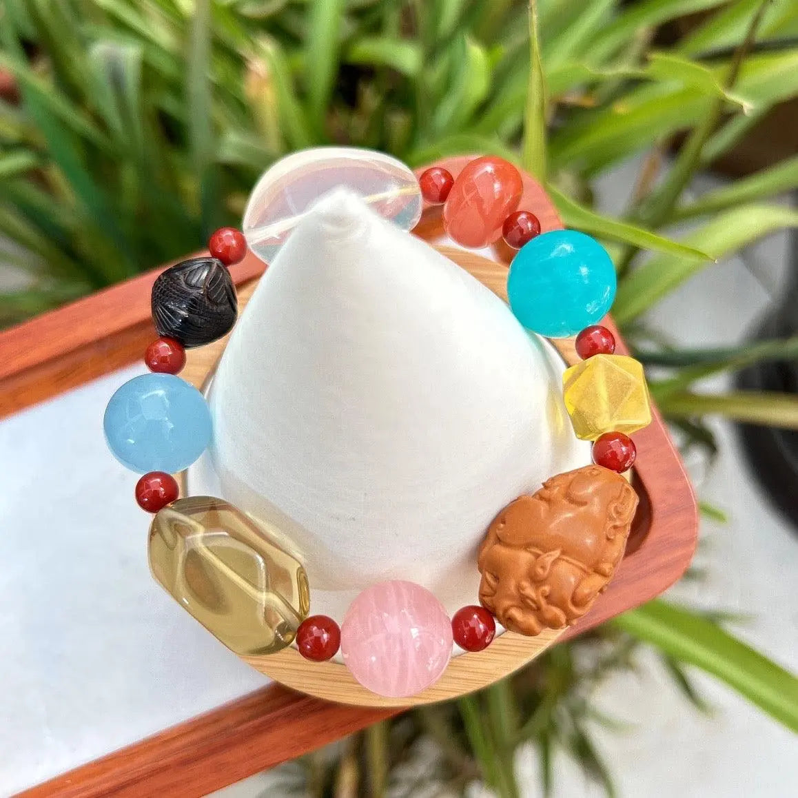 Natural Multitreasure Bracelet with Unique Gemstones jingshiji Arts and Crafts