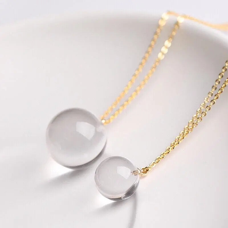 Pure Natural White Crystal Transfer Bead Set Earrings Chain jingshiji Arts and Crafts