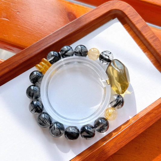 Elegant Black Hair Crystal Bracelet for Fashion Lovers jingshiji Arts and Crafts