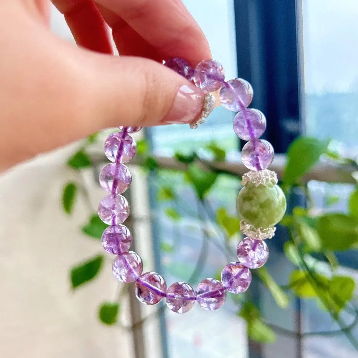 Natural Crystal Purple Asai Bracelet for Positivity and Style jingshiji Arts and Crafts