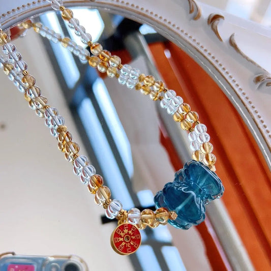 Natural Yellow Asay Bracelet for Confidence and Prosperity jingshiji Arts and Crafts