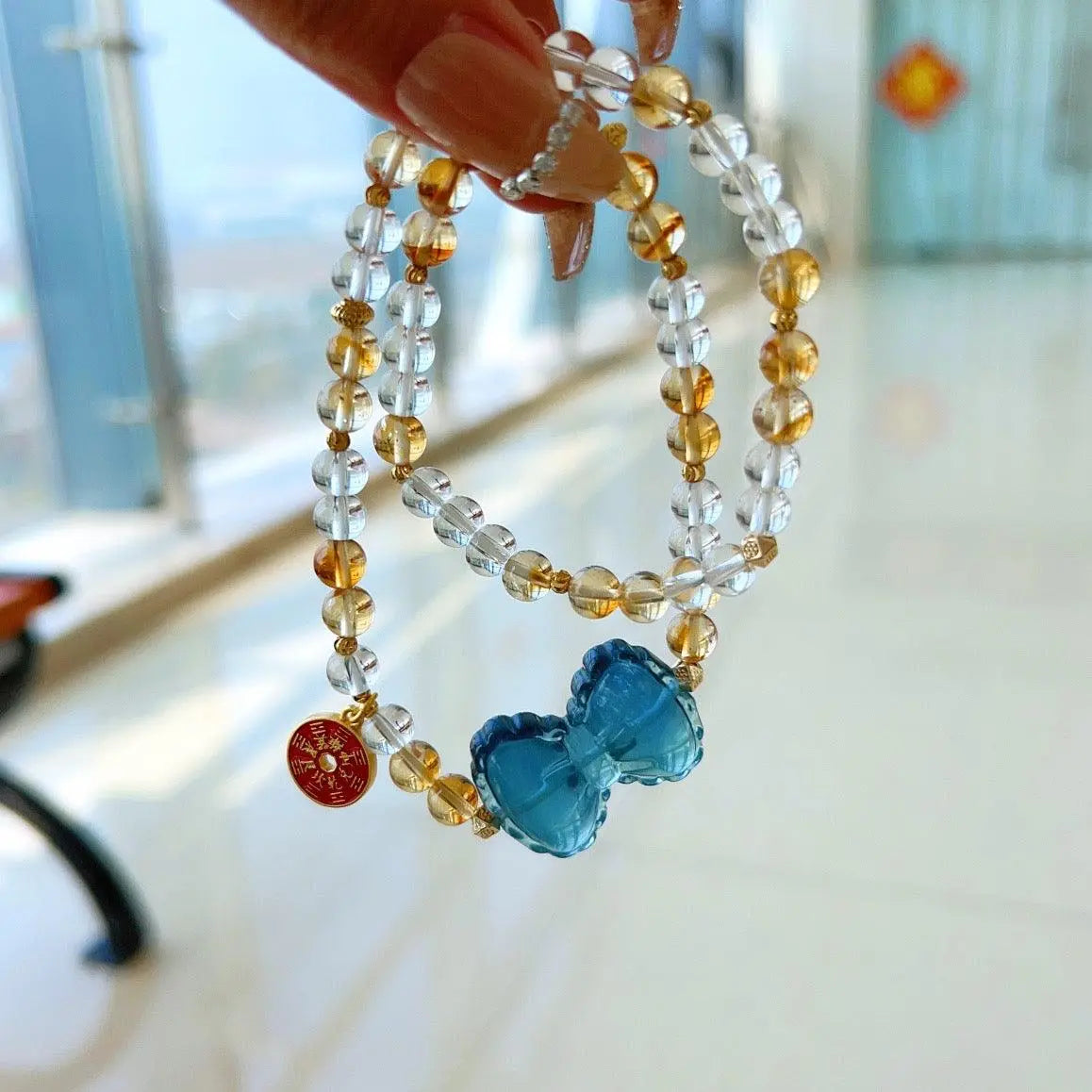 Natural Yellow Asay Bracelet for Confidence and Prosperity jingshiji Arts and Crafts